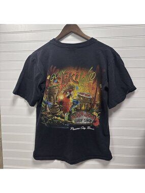 Vintage Y2K Ron Jon Surf Shop T Shirt Mens Size M Black Double Sided Beach Tee